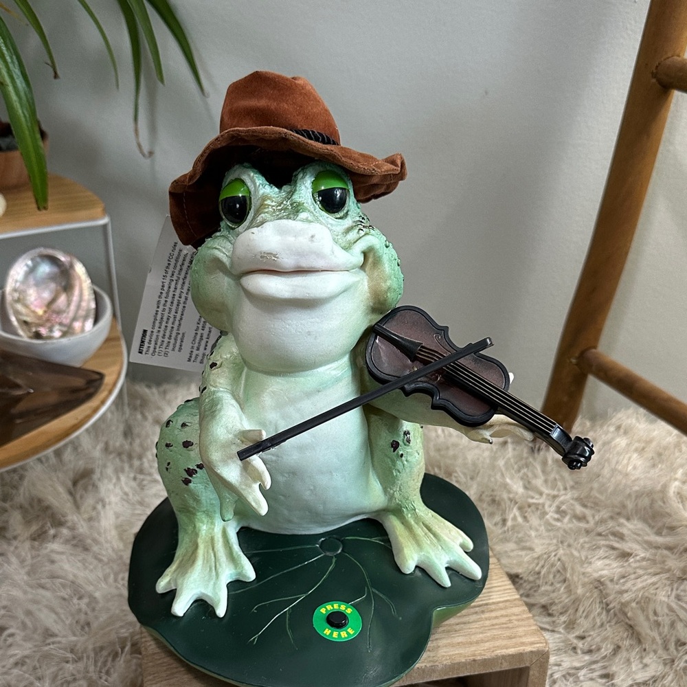 Dan Dee Vintage Musicalโ Frog PlaysโThank God I'm a Country Boy" See Description